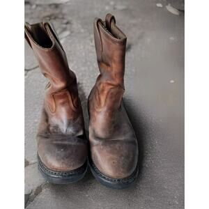 VTG Mens BRAZOS STEEL TOE Waterproof WORK Leather Brown Boots Sz 12 D